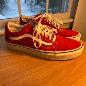 Old Skool Vans Men's Red size 12